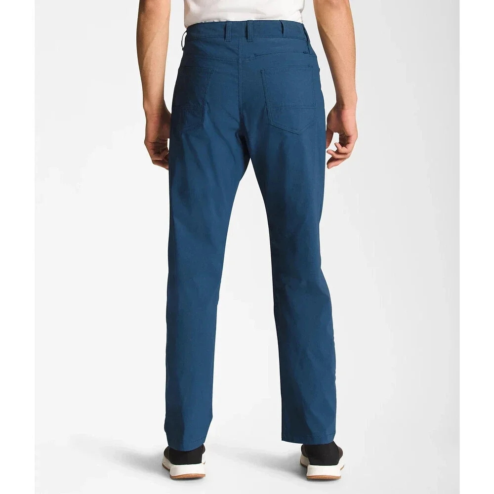 The North Face Sprag Pants Men's Blue Nylon Straight Leg 5-Pocket Zip Fly ASM249